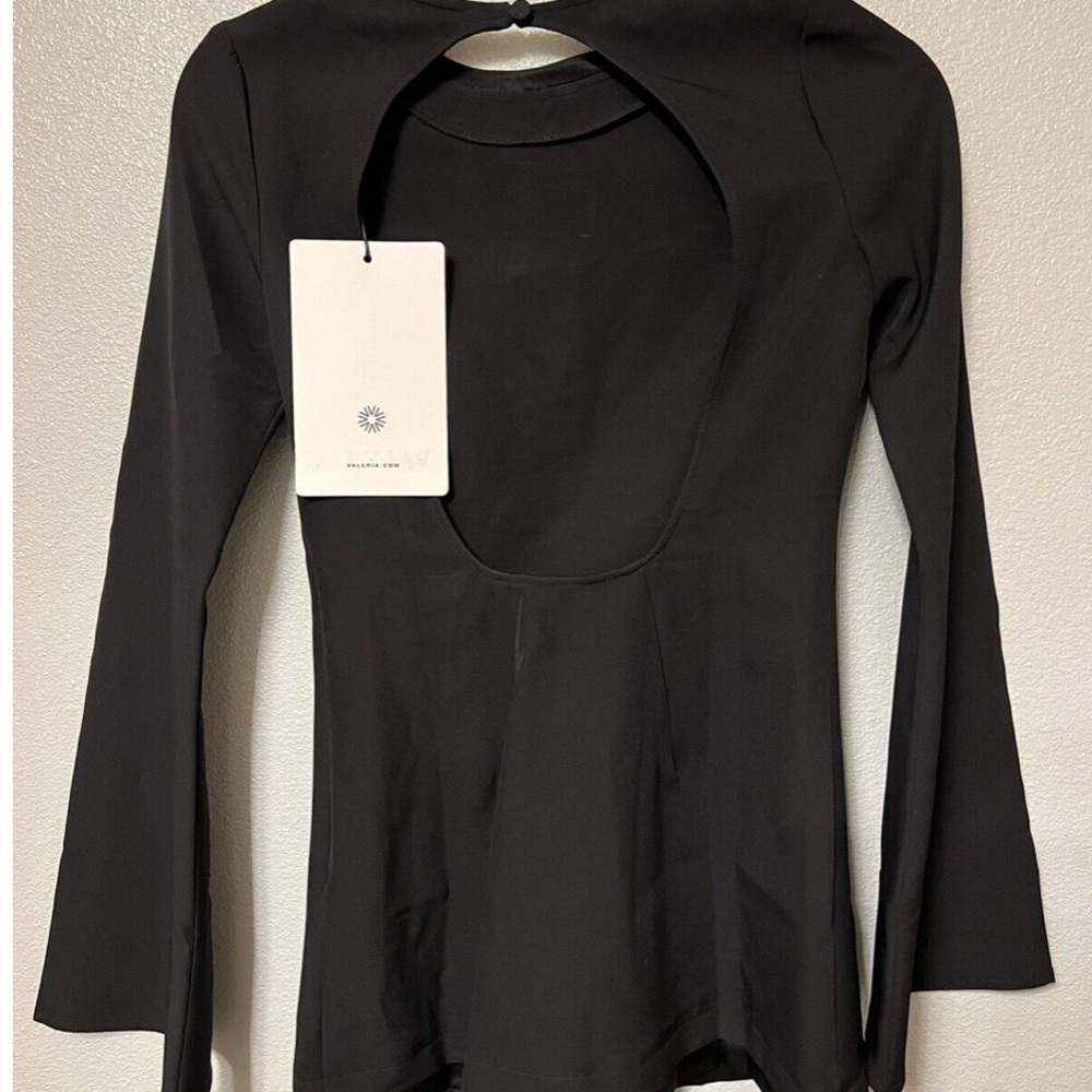 NWT VERIE Valeria Lipovetsky Black Open Back Dress Size Small